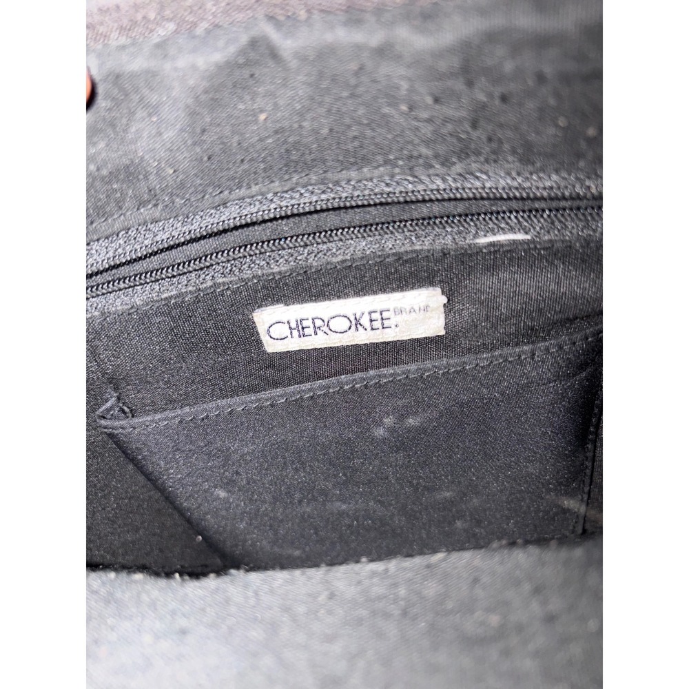 Cherokee Black Nylon Shoulder Bag Hobo Purse Front Zip‎ Pocket - Picture 8 of 8